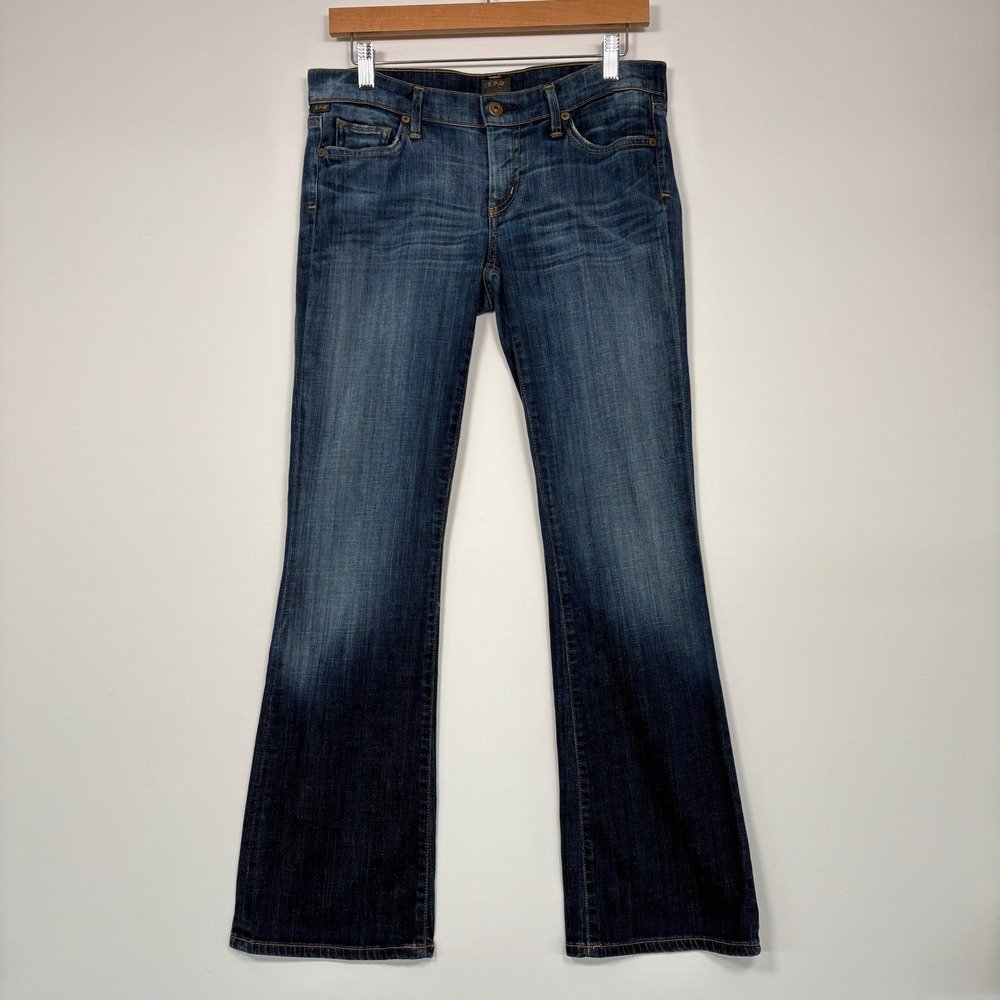 Citizens of Humanity Women Jeans 29 Blue Dita Petite Bootcut 1275-132 Low Rise